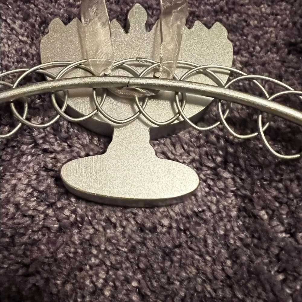 Silver and Blue Menorah Wall Decor-Perfect for Hanukkah-New-Metal
